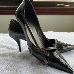 Gorgeous A. Giannetti Real leather Shiny Bow detailed heels Made In Italy 🇮🇹